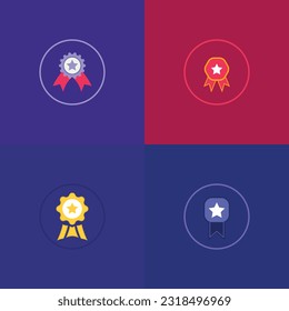 Premium scholarship icon design set. Clean, minimalistic education scholarship icon collection pack