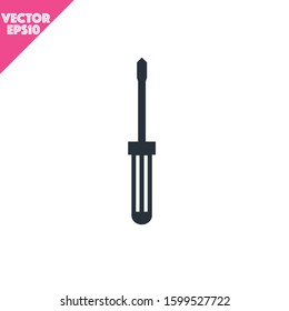 Premium screwdriver icon or logo in line style. High quality sign and symbol on a black background. Vector outline pictogram