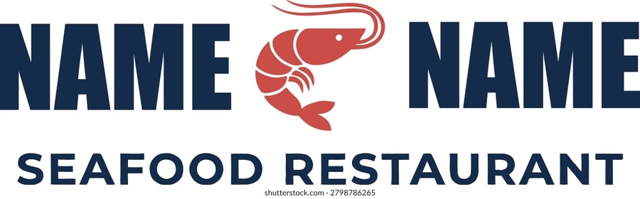 Premium Seafood Restaurant Logo Design with Modern Shrimp Icon | Minimalist Seafood Branding