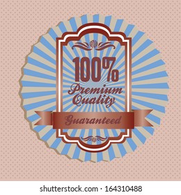 premium seal over dotted background vector illustration 