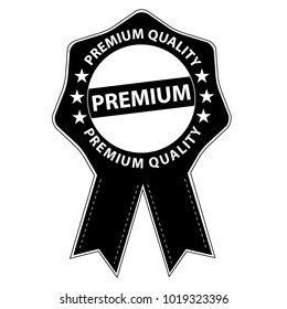 Premium Seal With Stars - Vector Illustration