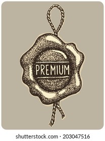 premium sealing wax graphic element