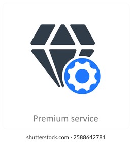 Premium Service and exclusive icon concept