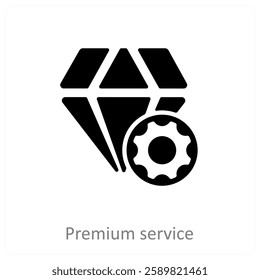 Premium Service and exclusive icon concept