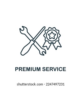 Premium Service icon. Monochrome simple Project Planning icon for templates, web design and infographics