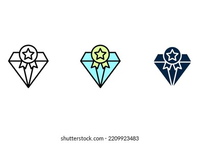  Icono de servicio Premium. Ilustración de elemento simple. Diseño de símbolos de esquema de concepto de servicio premium.