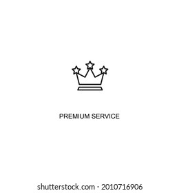 Premium Service Thin Line icon Vector eps 10