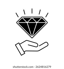 Icono de línea de servicios de Premium. ilustración de elemento simple.