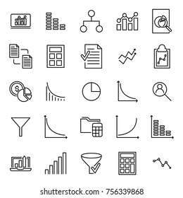 Premium set of analytic line icons. Simple pictograms pack. Stroke vector illustration on a white background. Modern outline style icons collection. 