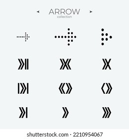 Premium set of arrow. Icons collection. Trendy style. For Web Graphics. Editable vector stroke
