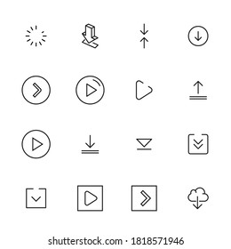 Premium set of arrow line icons. Web symbols for web sites and mobile app. Modern vector symbols, isolated on a white background. Simple thin line signs.