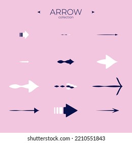 Premium set of arrow line. Smooth Arrow icons set. Modern vector symbols. For Apps. Editable vector stroke