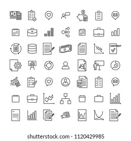 Premium set of business line icons. Simple pictograms pack. Stroke vector illustration on a white background. Modern outline style icons collection. 