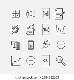 Premium set of calculation line icons. Simple pictograms pack. Stroke vector illustration on a white background. Modern outline style icons collection. 