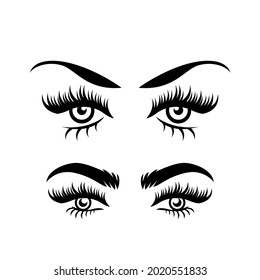 colección premium eyelash extensión belleza maquillaje salón vectorial diseño