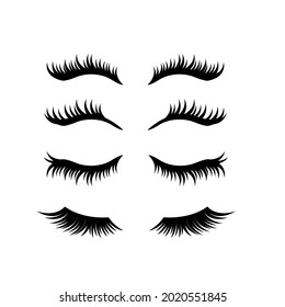 colección premium eyelash extensión belleza maquillaje salón vectorial diseño