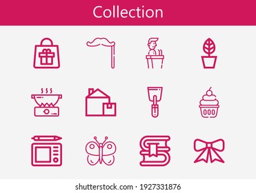 Premium set of collection line icons. Simple collection icon pack. Stroke vector illustration on a white background. Modern outline style icons collection of Cooking