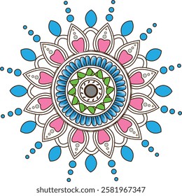 A premium set of colorful mandala design