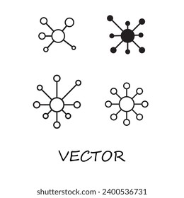 Juego premium de iconos de línea de conexión. Símbolos web para sitios web y aplicaciones móviles. ilustración de estilo de moda plana sobre fondo blanco..eps