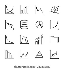 Premium set of data line icons. Simple pictograms pack. Stroke vector illustration on a white background. Modern outline style icons collection. 