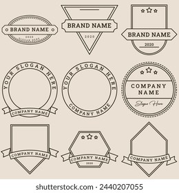 premium set emblem labels vector badge set, banner, brand, and collection illustration design