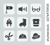 Premium set of fill icons. Such as bank, hat, cotton, money, soft, glasses, work, sunglasses, technology, location, space, vintage, sound, bathroom, volume, ship, style, rocket, sport, speaker, boho