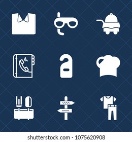 Premium set with fill icons. Such as white, clothes, web, label, underwater, sea, restaurant, sign, privacy, arrow, tray, new, business, mask, contact, cotton, hat, style, snorkel, sport, direction