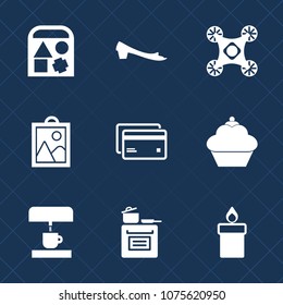 Premium set with fill icons. Such as ball, machine, cake, card, car, copter, candle, vehicle, dessert, sport, fire, image, footwear, toy, doughnut, silhouette, money, control, sign, child, play, photo