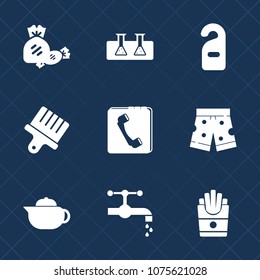 Premium set with fill icons. Such as fashion, stick, label, hotel, book, teapot, white, paint, experiment, drink, fast, phone, internet, science, bathroom, biology, chemistry, shorts, quiet, potato