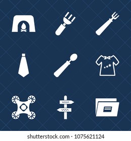 Premium set with fill icons. Such as drone, arrow, newborn, utensil, dinner, boy, room, child, control, restaurant, tie, small, kid, winter, fire, paper, warm, clothes, document, food, holiday, way