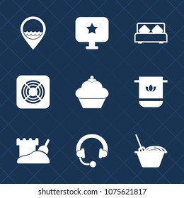 Premium set with fill icons. Such as soft, work, ventilator, doughnut, sweet, equipment, air, music, furniture, web, computer, person, cloth, heat, noodle, star, house, audio, map, sign, cooling, job