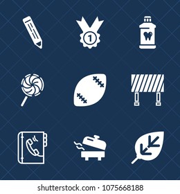 Premium set with fill icons. Such as web, natural, water, sweet, leaf, tree, office, brush, plant, road, home, equipment, heater, pencil, book, background, drawing, competition, dental, lollipop, pen