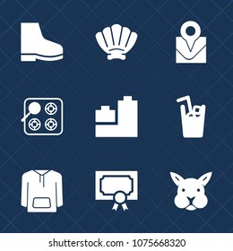 Premium set with fill icons. Such as oven, toy, achievement, sign, home, place, seashell, certificate, clothing, map, nature, stove, jacket, drink, object, cook, bunny, sea, rabbit, diploma, juice