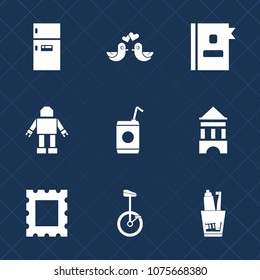 Premium set with fill icons. Such as contact, business, beverage, toothpaste, white, border, equipment, couple, photo, hygiene, appliance, love, bike, romantic, food, information, tower, refrigerator