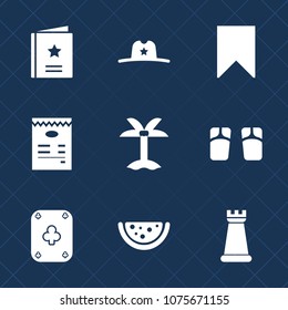 Premium set with fill icons. Such as poker, people, interface, natural, interests, wild, fashion, west, texas, chess, favorite, template, american, button, flip, country, book, piece, hat, beach, play
