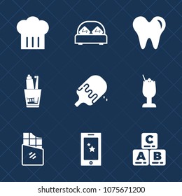 Premium set with fill icons. Such as bedroom, alcohol, play, technology, dentistry, child, chief, toothpaste, food, glass, care, ice, hygiene, house, mobile, furniture, white, double, dessert, drink