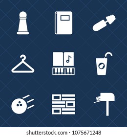 Premium set with fill icons. Such as mascara, game, cloakroom, pawn, knight, ball, juice, message, strategy, page, drink, fruit, bowling, fashion, healthy, sound, fresh, note, business, fun, post, box