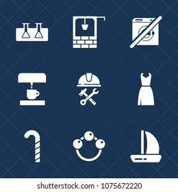 Premium set with fill icons. Such as female, dress, biology, food, infant, water, boat, bucket, helmet, old, candy, child, test, wash, machine, laboratory, well, dont, kitchen, ship, foreman, science