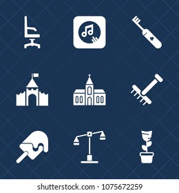 Premium set with fill icons. Such as modern, interior, judge, autumn, melody, law, furniture, justice, church, care, dental, graphic, gardening, plant, architecture, cream, room, pot, raking, hygiene