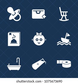 Premium set with fill icons. Such as chemical, sale, store, soother, tape, bathroom, infant, people, sticky, bag, kid, yacht, furniture, boy, market, science, little, baby, sail, add, adhesive, modern