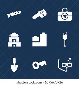 Premium set with fill icons. Such as bucket, culture, brush, work, toothbrush, health, alcohol, mask, harp, sport, toy, music, tool, musical, play, hygiene, paste, landmark, travel, dental, asia, care
