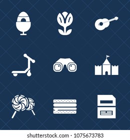 Premium set with fill icons. Such as data, ride, floral, computer, file, sandwich, candy, save, food, blossom, musical, flower, transport, pink, summer, lollipop, guitar, instrument, easter, tradition