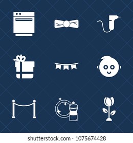 Premium set with fill icons. Such as burner, spring, medicine, fence, floral, appliance, kid, childhood, oven, box, clinic, bow, dentist, broom, domestic, baby, dentistry, cute, blossom, kitchen, heat