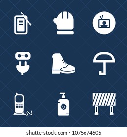 Premium set with fill icons. Such as soap, phone, tool, clothing, hat, energy, traffic, ink, tv, winter, japanese, christmas, television, warm, draw, kid, inkstone, gloves, screen, child, electricity