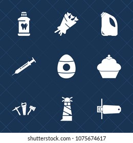 Premium set with fill icons. Such as floral, toothbrush, container, bouquet, beautiful, cake, food, flower, ocean, equipment, health, dessert, sweet, white, can, needle, paste, spring, clean, bunch