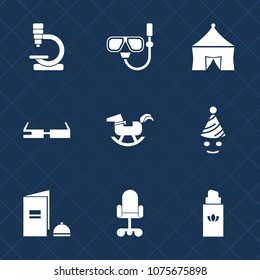 Premium set with fill icons. Such as snorkeling, bottle, research, baby, circus, recreation, birthday, science, beauty, water, sign, virus, tent, summer, party, beach, modern, snorkel, aroma, sport