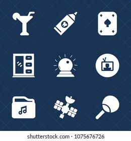 Premium set with fill icons. Such as ping, table, black, bar, music, cocktail, tv, drink, technology, leisure, paste, glass, alcohol, toothpaste, martini, home, tennis, sign, magic, hygiene, sport