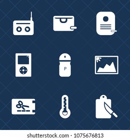 Premium set with fill icons. Such as fork, restaurant, business, buy, coupon, price, communication, web, picture, photo, seasoning, identity, kitchen, sale, player, food, pepper, store, bag, , spice
