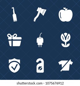Premium set with fill icons. Such as spring, healthy, floral, toothbrush, holiday, charger, clothes, energy, security, dental, check, object, fashion, fresh, organic, technology, cable, apple, privacy