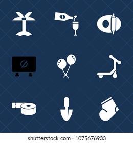 Premium set with fill icons. Such as bottle, tape, red, pan, vehicle, tree, kitchen, summer, office, socks, wine, alcohol, sticky, birthday, winter, clothes, wineglass, drink, plant, tool, coconut